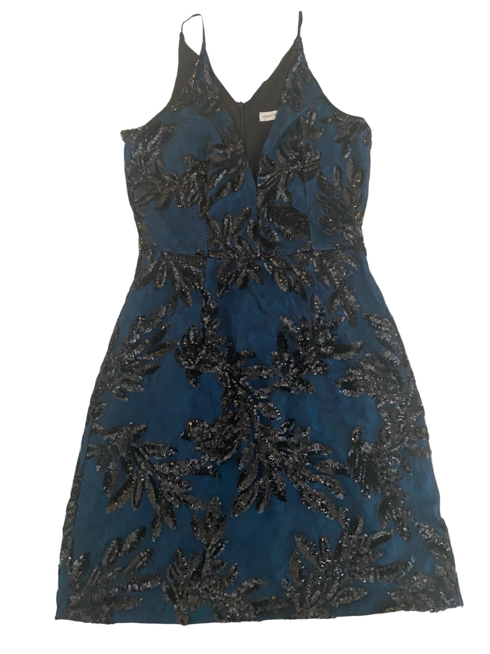 DRESS THE POPULATION LACE AND SEQUIN DRESS SIZE MEDIUM